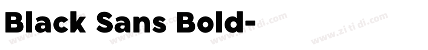 Black Sans Bold字体转换